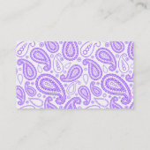 Paarse Paisley  Chalkboard er uitzien Visitekaartje (Achterkant)