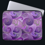 Paarse Paisley Damask Pattern Laptop Sleeve<br><div class="desc">Prachtig exotisch, dit ontwerp is voorzien van een paisley damast patroon in rijke tinten van paarse.</div>