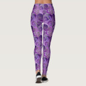 Paarse Paisley Damask Pattern Leggings (Achterkant)