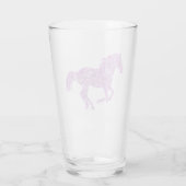 Paarse Paisley Galloping Horse Glas (Achterkant)