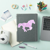 Paarse Paisley Galloping Horse Sticker (iPad Cover)