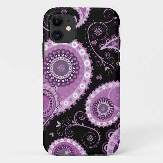 Paarse Paisley iPhone 5 Hoesje (Achterkant)
