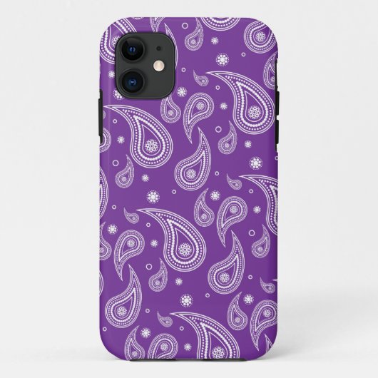 Paarse Paisley iPhone 5 Phone Case (Achterkant)