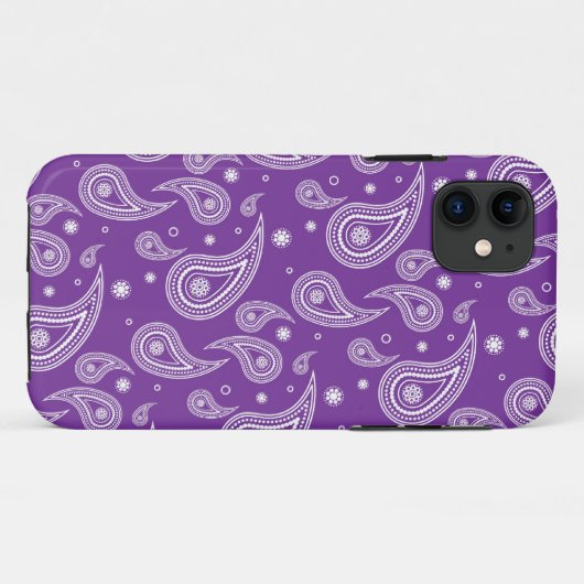 Paarse Paisley iPhone 5 Phone Case (Achterkant (horizontaal))