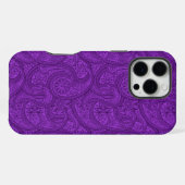 Paarse Paisley iPhone Hoesje (Achterkant horizontaal)