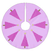 Paarse paisley moderne kerstboom kerstboom rok (Voorkant)