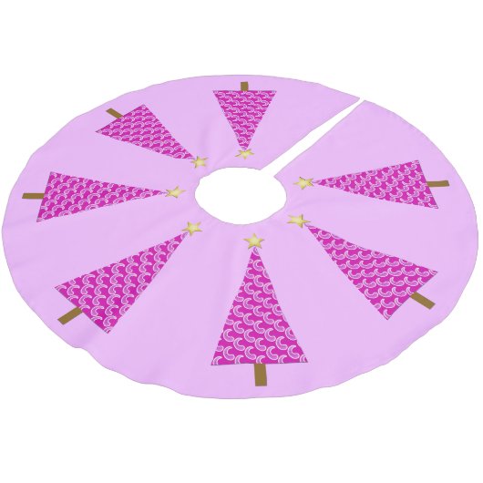 Paarse paisley moderne kerstboom rok (Gekanteld)