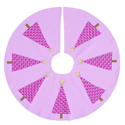 Paarse paisley moderne kerstboom rok (Voorkant)