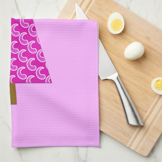 Paarse paisley moderne kerstboom theedoek (Quarter Fold)