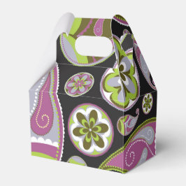Paarse Paisley Patroon Bedankdoosjes