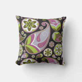 Paarse paisley patroon kussen