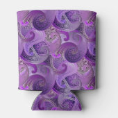 Paarse Paisley Patroon met aangepaste tekst Blikjeskoeler (Achterkant)