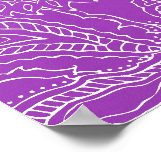 Paarse Paisley Print Summer Fun Girly Pattern (Hoek)