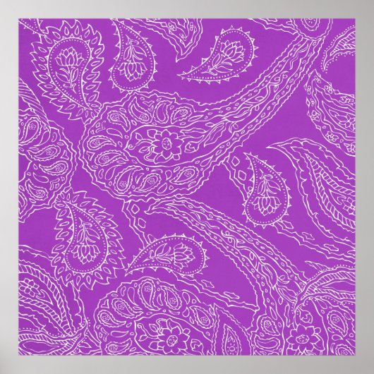 Paarse Paisley Print Summer Fun Girly Pattern (Voorkant)