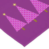 Paarse Paisley Retro Moderne kerstboom Korte Tafelloper (Hoek)