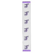 Paarse Paisley Sphynx Paisley Lange Tafelloper (Voorkant)