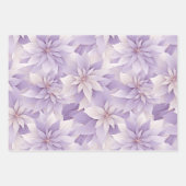 Paarse pakjes van Poinsettia voor vakanties Inpakpapier Vel (Voorkant 3)