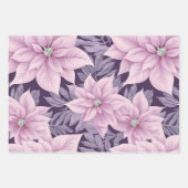 Paarse pakjes van Poinsettia voor vakanties Inpakpapier Vel (Voorkant 2)