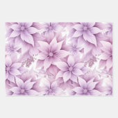 Paarse pakjes van Poinsettia voor vakanties Inpakpapier Vel (Voorkant)