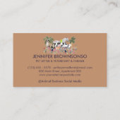 Paarse Palmboom Boerderij Dier Kat Hond Vogel Huis Visitekaartje (Achterkant)