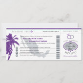 Paarse palmboom Mexicaanse instapkaart bruiloft Kaart (Voorkant)