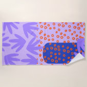 PAARSE PALMS Beach Towel Strandlaken (Voorkant)