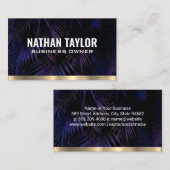 Paarse Palms | Visitekaartje van goudmetaaltrim (Voorkant / Achterkant)