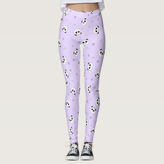 Paarse Panda's | Leggings Panda | Baby4Levensduur (Voorkant)