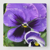 paarse panelen vierkante klok (Voorkant)