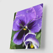 paarse panelen vierkante klok (Hoek)