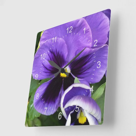 paarse panelen vierkante klok (Hoek)