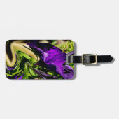 Paarse paniek bagagelabel (Voorkant horizontaal)