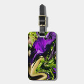 Paarse paniek bagagelabel (Voorkant verticaal)