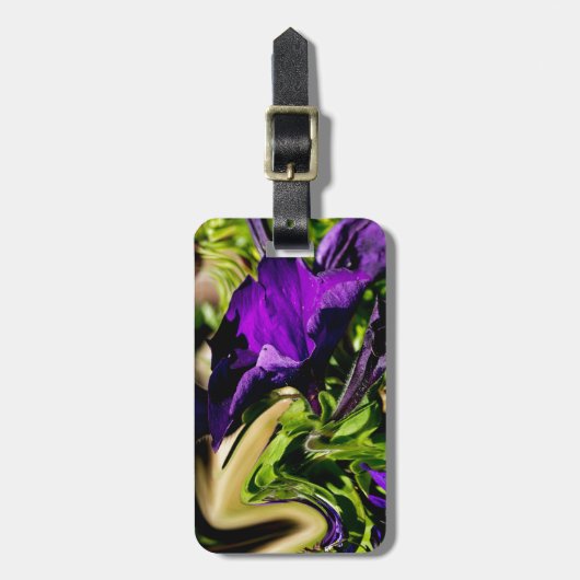 Paarse paniek bagagelabel (Voorkant verticaal)