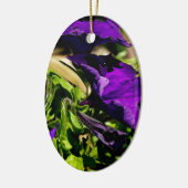 Paarse paniek keramisch ornament (Links)