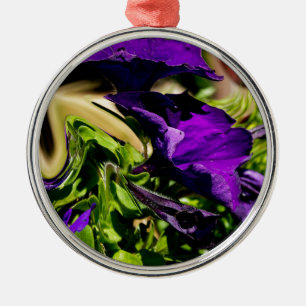 Paarse paniek metalen ornament