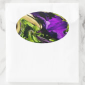 Paarse paniek ovale sticker (Tas)