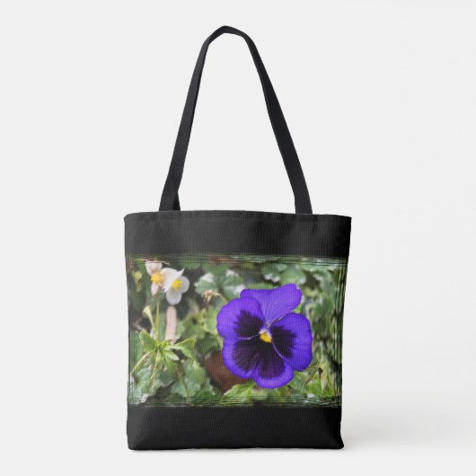 Paarse paniek tote bag (Achterkant)