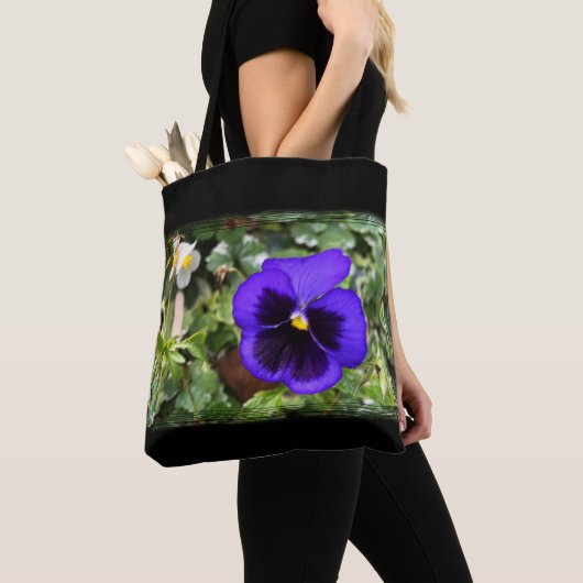 Paarse paniek tote bag (Dichtbij)
