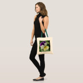 Paarse paniek tote bag (Voorkant (model))
