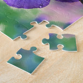 paarse pansie in de lente en vlinder legpuzzel (Zijkant)