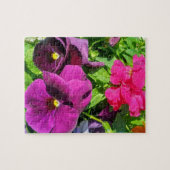 Paarse pansiefoto legpuzzel (Horizontaal)