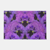 Paarse pansies, abstract schilderij, bloemkunst deurmat (Voorkant)