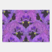 Paarse pansies, abstract schilderij, bloemkunst inpakpapier vel (Voorkant 2)