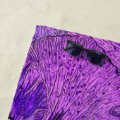 Paarse pansies, abstract schilderij, bloemkunst strandlaken (In situ)