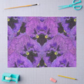 Paarse pansies, abstract schilderij, bloemkunst tissuepapier (Craft)