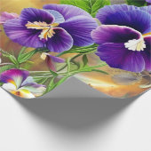 Paarse Pansies - AI ART Cadeaupapier (Hoek)