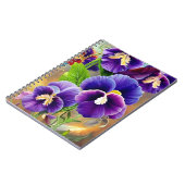 Paarse Pansies - AI ART Notitieboek (Linkerzijde)