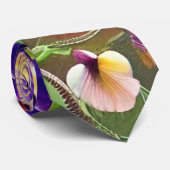 Paarse Pansies - AI ART Stropdas (Opgerold)