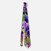 Paarse Pansies - AI ART Stropdas (Achterkant)